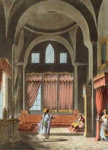 Interiør i et harem i Kairo av Luigi Mayer
