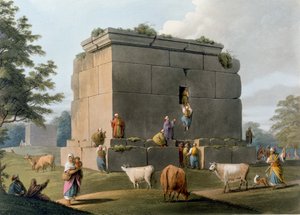 Monument mellom Tripoli og Tortosa, gravert av William Watts (1752-1851), 1806 av Luigi Mayer