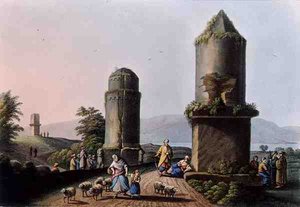 Monumenter nær Tortosa, i Syria, fra 