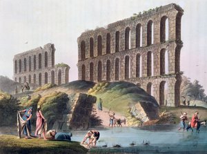 'Ruinene av den store akvedukten i det gamle Kartago', Tunisia, 1803