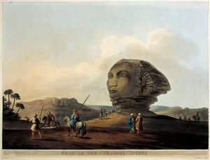 Sfinkshode i Egypt fra Views in Egypt av Luigi Mayer, gravering av Luigi Mayer