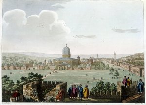 Salomos tempel (moskeen i Jerusalem) - i "" Utsikter i de osmanske dominansene, i Europa, i Asia og noen av middelhavsøyene""" fra de originale tegningene tatt av Luigi Mayer, London av Luigi Mayer