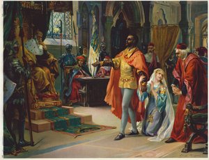 Scene fra Shakespeares Othello (chromolitho)