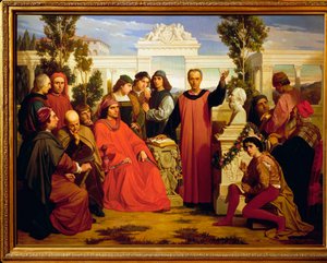 Feiring av Platons bursdag i Lorenzo Il Magnificos villa i Careggi 7. november