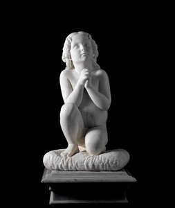 Liten gutt i bønn Marmorskulptur av Luigi Pampaloni (1791-1847), ca. 1827. fra samlingen til Prins Odon di Savoia. Dim. 68x38x30 cm Gener, moderne kunstgalleri, inv. 919 av Luigi Pampaloni