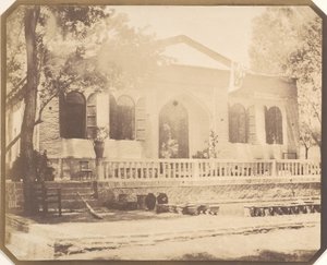 Zerghiandeh. Den russiske ministerens landsted, Teheran, 1858. av Luigi Pesce