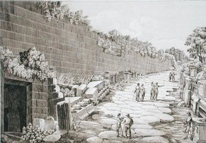 Romersk vei til Tusculo, etter den første utgravningen i 1825, fra 