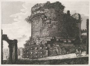Tombe van Caecilia Metella te Roma Utsikt over den store graven til Cecilia Metella som ligger i Via Appia (tittel på objekt)
