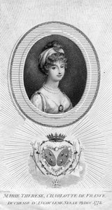 Marie-Therese-Charlotte de Bourbon, hertuginne av Angouleme og Dauphine av Frankrike, 1805.