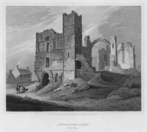 Lindisfarne Abbey, West Front (gravering)