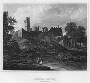 Prudhoe Castle, Northumberland (gravering)