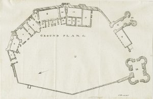 Dudley Castle: litografi, nd [c 1825] (trykk) av Luke Booker