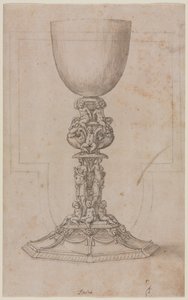 Design for en Chalice recto, midten av 1500-tallet.