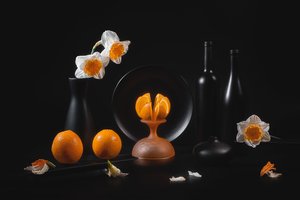 Elegant stilleben med sitrusfrukter av Lydia Jacobs