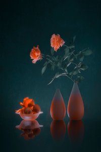 Elegant mørkt blomstermotiv av Lydia Jacobs