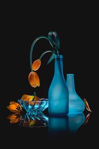 Stilleben med visnende tulipaner av Lydia Jacobs