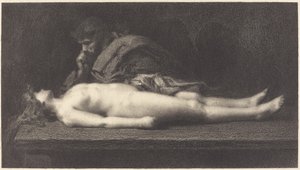 Levitt av Efraim og hans døde kone av M.G. Fuchs after Jean Jacques Henner