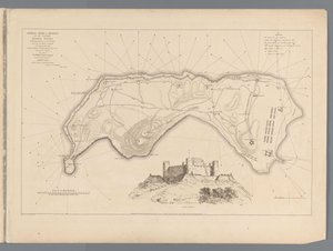 Erobring av Banda av engelskmennene 9. august 1810 Illustrerende beretning om kaptein Coles fantastiske prestasjon i erobringen av øya Banda (tittel på objekt) av M. Graham