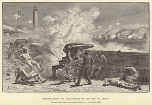 Bombardement av Alexandria av den britiske flåten av M. Schonberg