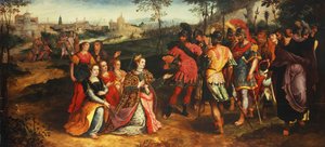 Coriolanus og Volumnia, av Maarten de Vos