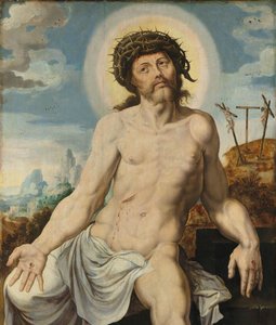 Kristus som sorgens mann av Maarten van Heemskerck (workshop of)