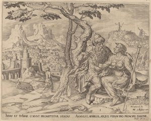 Juda gir Tamar pantet, ca. 1566 av Maarten van Heemskerck