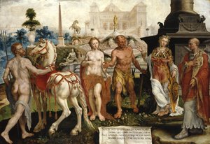 Momus kritiserer gudenes verk av Maarten van Heemskerck