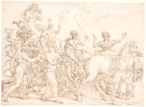 Triumfvogn. Invidia (misunnelse) av Maarten van Heemskerck