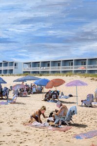 Montauk, 2021 (akrylmaling på arkivpigmenttrykk) av Madeleine Gross