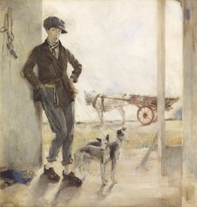 Coster with Dogs (olje på lerret)