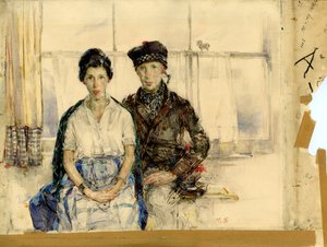 Me and My True Love, ca. 1930 (blyant og akvarell på papir)