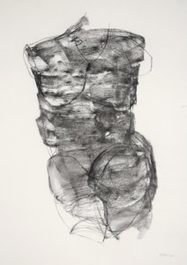 Torso 4, 2022 (kull på papir)