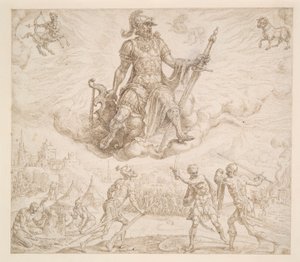 Mars, det koleriske temperamentet av Maerten van Heemskerck