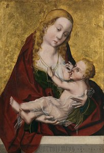 Jomfruen som dier barnet, ca. 1490 av Maestro Bartolomé