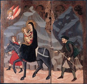 Flukten til Egypt, andre halvdel av 1300-tallet. av Maestro di Campli
