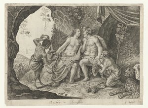 Ekteskap mellom Bacchus og Ariadne Metamorphoses of Ovid (serietittel) av Magdalena van de Passe (possibly)