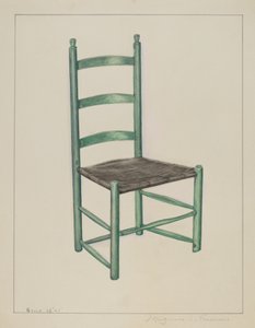 Ladder Back Chair - Kalt Jolting Chair, ca. 1936.
