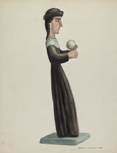 Utskåret og malt Santo - Santa Rita, 19351942. av Majel G. Claflin