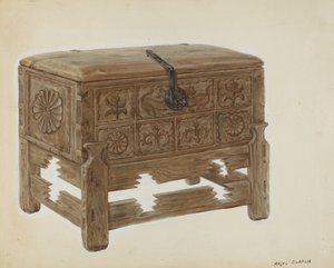 Hus på Mesita eller Chest on Stand, ca. 1939. av Majel G. Claflin