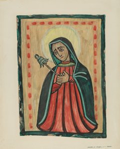 Altertavle-Vår Frue av sorger Nuestra Senora de los Siete Dolores, ca. 1938. av Majel G. Claflin