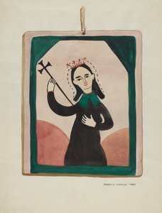 Jomfrualtertavle, ca. 1937. av Majel G. Claflin