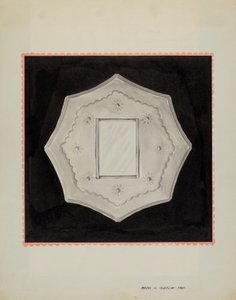 Lite tinnrammet speil, ca. 1937. av Majel G. Claflin