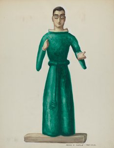 Santo i tre i lysegrønn kjole, 19351942.