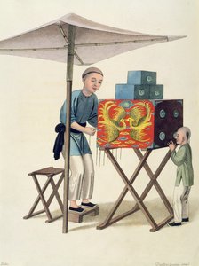 A Man with a Raree-Show, plate 10 fra 