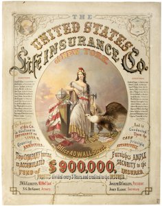 United States Life Insurance Co. of New York, (litografi)