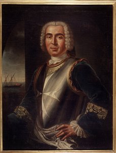 Portrett av ridderen Pierre Andre de Suffren av Saint Tropez (Saint-Tropez), fogd av Suffren (1729-1788) - maltesisk kunst - 1700-tallet, 99 x 76 cm