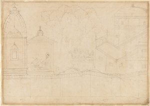 Indrajit gir tilbud: Folio fra Siege of Lanka-serien, ca. 1725.
