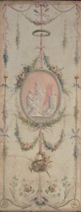 Dekorativt panel ett av et par, 1700-tallet. av Manner of Le Riche