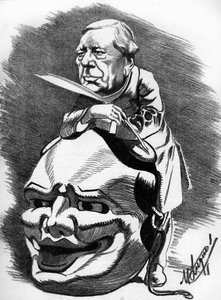 Eugene Labiche (1815-1888), French playwright. Cartoon by the cartoonist Manuel Luque. In “The Cartoon” of 1886.