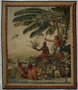 The Fishermen, Tapestry fra The Old Indies (The Old Indies) Series Fishermen av Manufacture Royale des Gobelins
